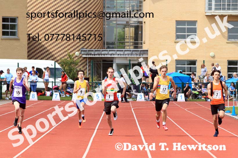 Mens U-17s and Boys U-15s 200 metres, 2022 Northern Inter Counties U17s and U15s Track and Field, York, Thursday, June 2nd. Photo: David T. Hewitson/Sports for All Pics